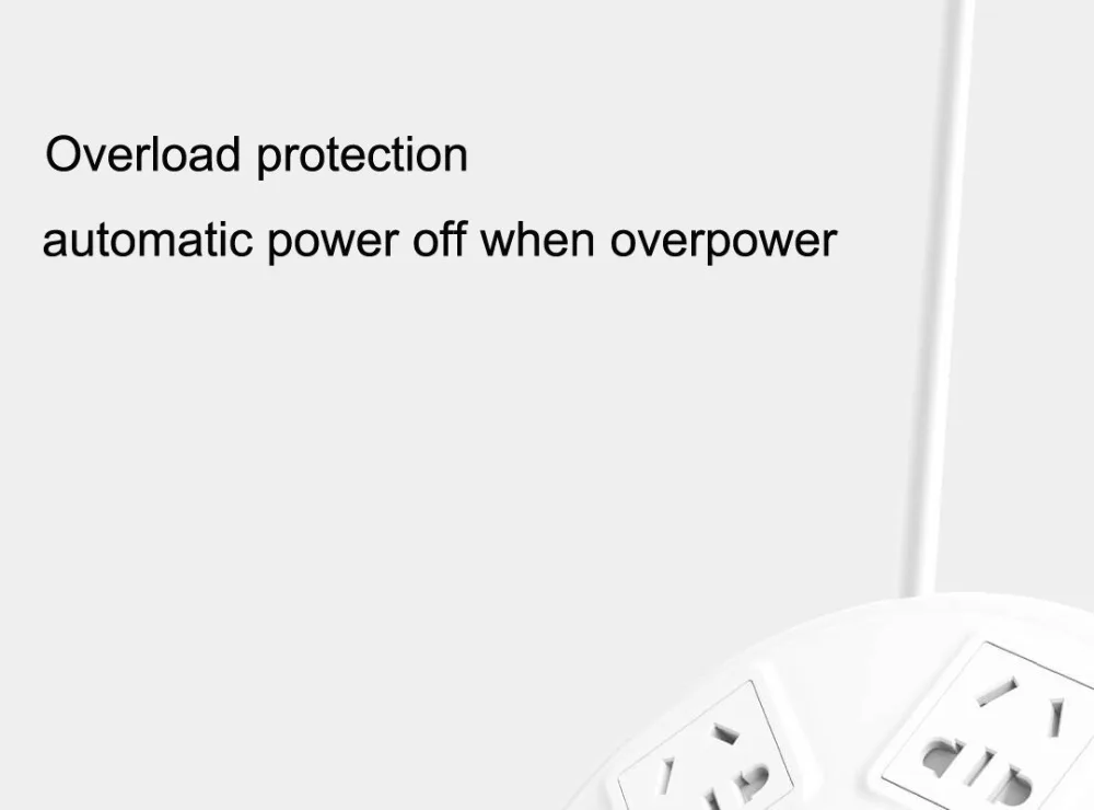 Xiaomi TP Lightning защитная лента питания 6 портов с 3 USB 2500 Вт 10А 2.1A USB защита от перенапряжения зарядное устройство длина 1,8 м