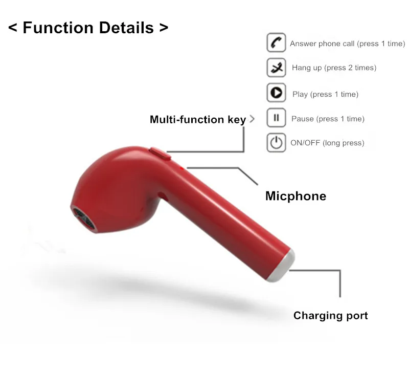 Fu& y Bill заказной продукт Bluetooth наушники для всех Bluetooth функции смартфона I7s Tws Bluetooth V4.2 стерео гарнитура наушники