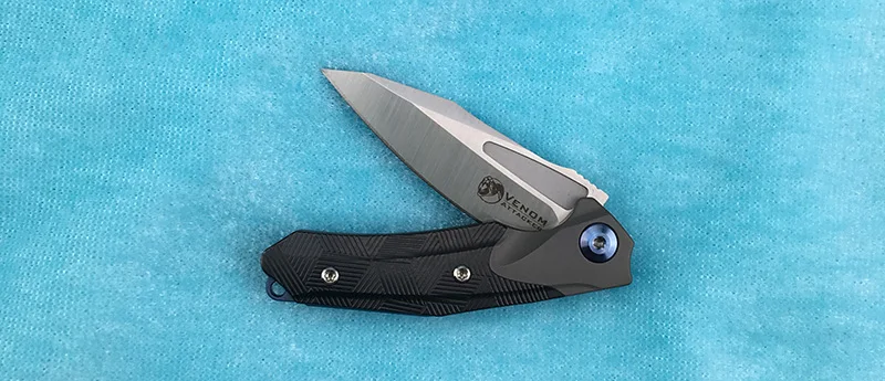 VENOM маленький мини-нож M390 из титанового сплава, нож из циркониевого сплава для ключей, Дамский инструмент, маленький складной нож, инструмент для улицы