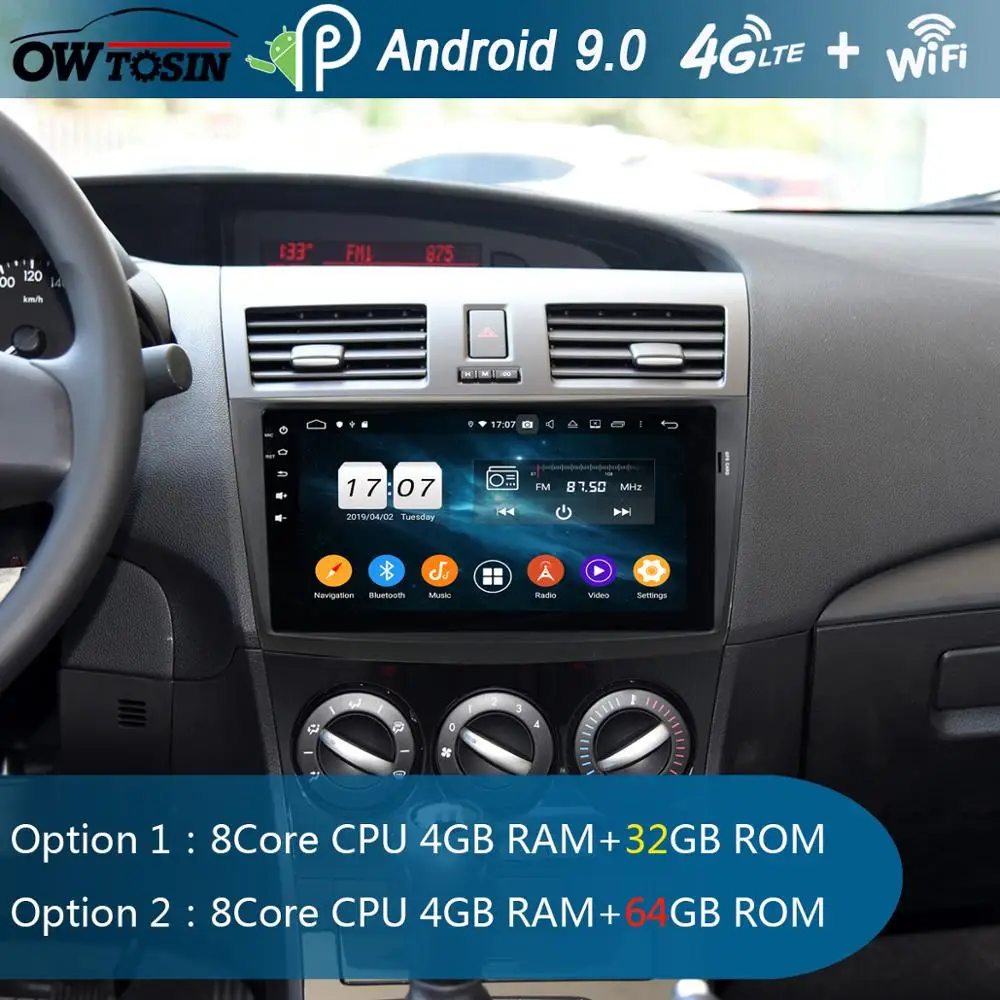 9-дюймовый IPS Android 9 0 8-ядерный 4 Гб ОЗУ + 64 ПЗУ автомобильный DVD-радио GPS для Mazda 3 Mazda3