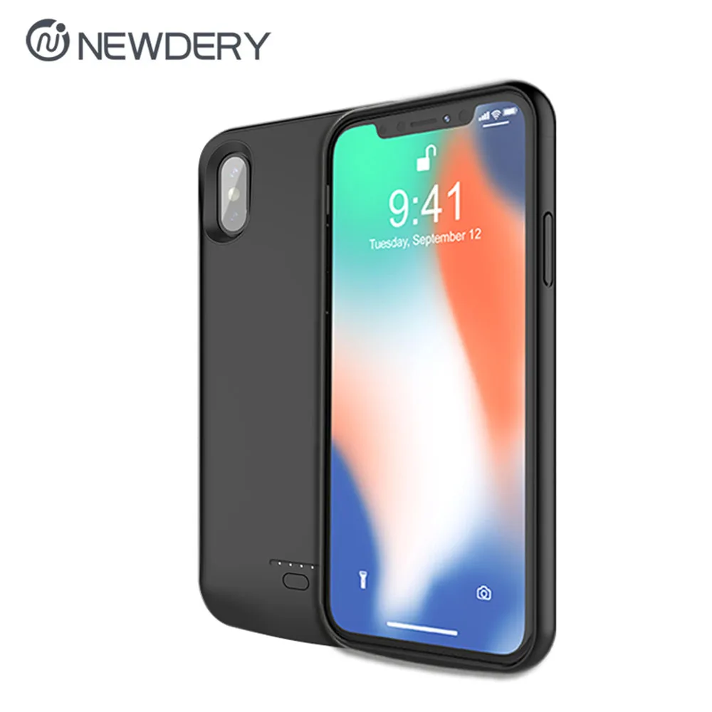 NEWDERY 4000 мАч магнит Портативный Аккумулятор Чехол для iPhone X XS полное покрытие для защиты чехол для iPhone 10 power bank