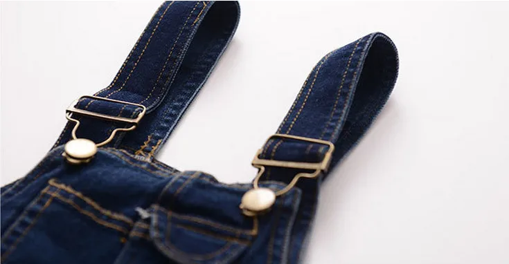 Новинка джинсовый комбинезон для мальчиков и девочек Детские Модные брюки на