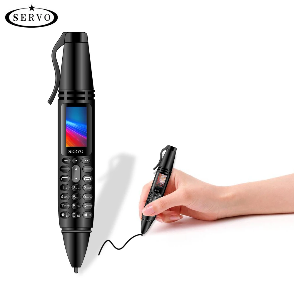 SERVO K07 Pen mini Cellphone 0.96 Tiny Screen GSM Dual SIM Camera Flashlight Bluetooth Dialer Mobile Phones with Recording pen