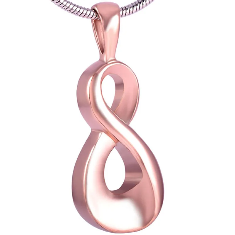 HLN8053 Классический цвет бесконечности Кремация урна для домашних животных / человеческих праха металлический Водонепроницаемый памятный ожерелье Унисекс Ювелирные изделия.