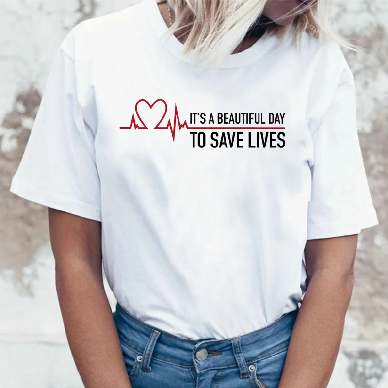 2384 GREYS Anatomy You're My Person новая футболка женская футболка корейский стиль harajuku Женская ulzzang Эстетическая футболка рубашка - Цвет: 2384