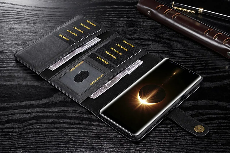 Кожаный чехол-кошелек с несколькими отделениями для карт для samsung Galaxy Note 8, 9, 10, чехол S8, S9, S10 Plus, Магнитный чехол-книжка
