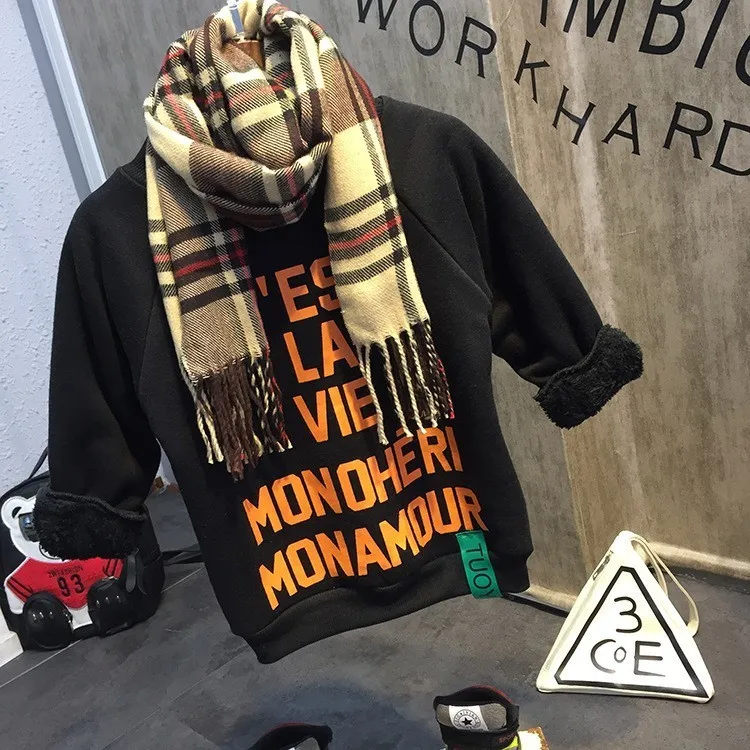 shirts Зимние комплекты одежды для детей теплая куртка на пуху, плотные рубашки с буквенным принтом штаны с эластичной резинкой на талии костюмы для маленьких мальчиков, 3 предмета, 4, 5, 6, 7 лет - Цвет: shirts