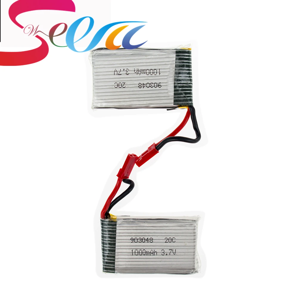 2 шт. 3.7 В 1000 мАч lipo Батарея jjrc h11c h11wh Батареи 20c JST для h11d hq898 RC Quadcopter самолет