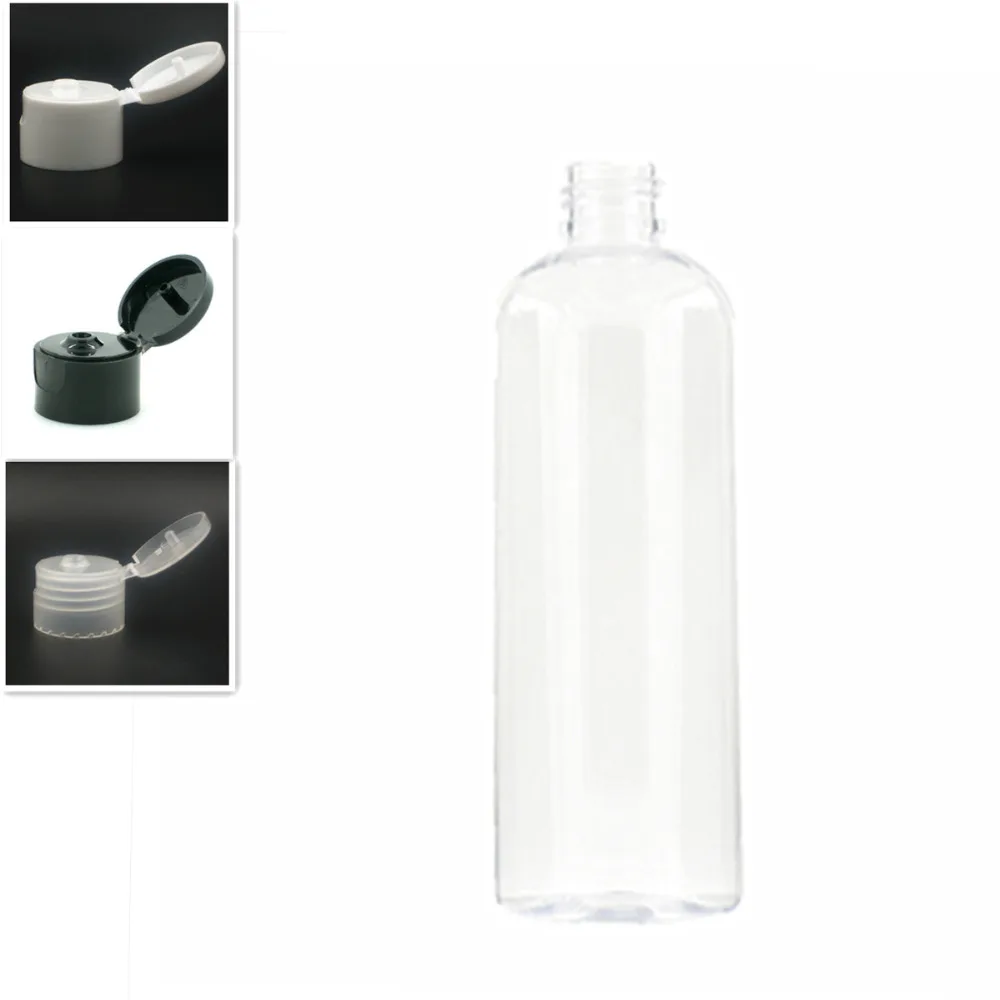 

empty Dispensing Caps Plastic Bottles, 4oz 150ml 200ml 250ml 300ml 500ml 120ml clear PET bottle with flit top cap ,spouted cap