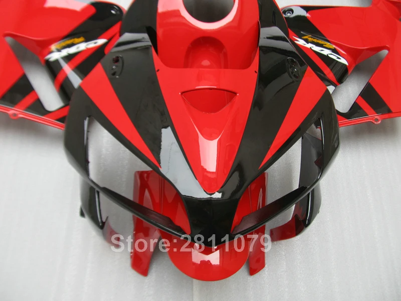 Литье под давлением ABS пластик обтекатель комплект для Honda CBR600RR 05 06 красный черный