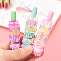 new creative lovely bullet rubber mini eraser replaceable children art drawing stationery kids students school office supplies