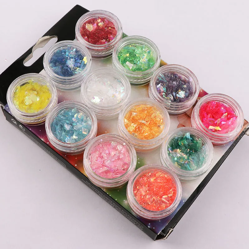 12 цветов/коробка случайные красочные ракушки конфеты неправильной бумаги