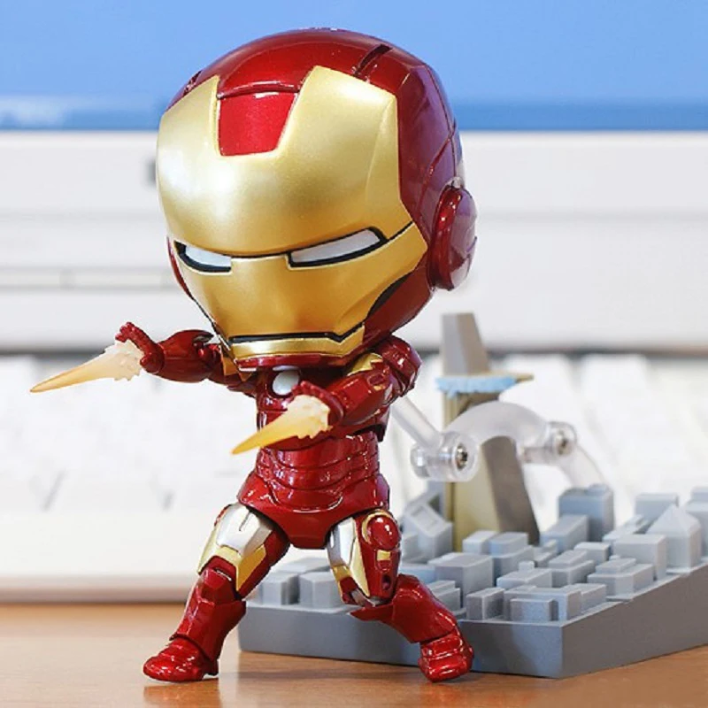 Милая игрушка Marvel летающий Железный человек аниме рисунок мультяшное лицо