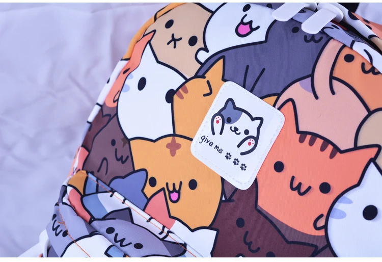 Аниме Neko Atsume сумка на плечо Повседневная кошка задний двор нейлоновый рюкзак 15 дюймов ноутбук дорожная школьная сумка для подростков мальчиков девочек