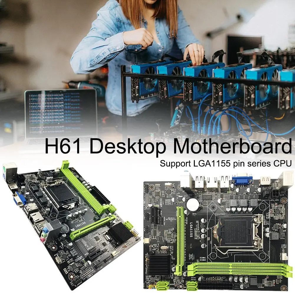 H61 Настольная компьютерная материнская плата разъем LGA 1155 шпильки CPU Порт USB3.0 B75 M
