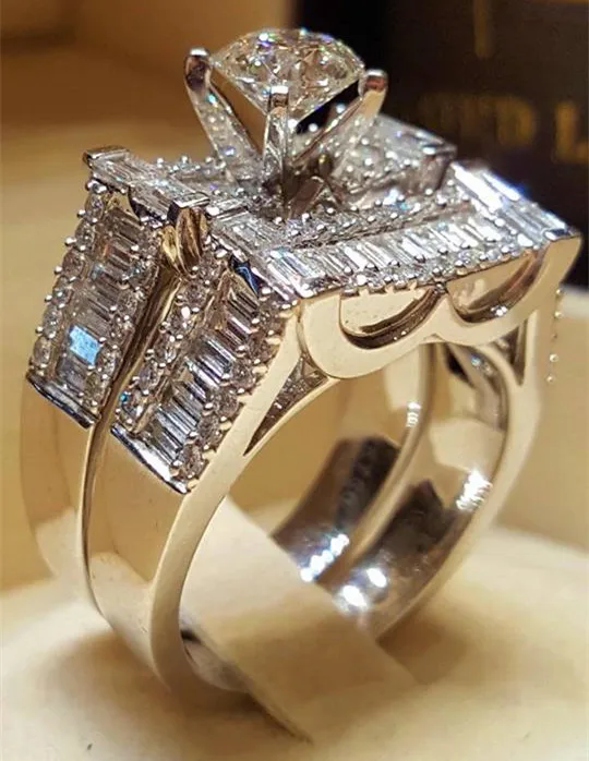 

Hot selling rhinestone cz ring female new eight heart eight arrows engagement ring