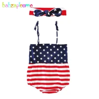 2017 fashion newborn costume infant girls clothing flag design toddler clothes summer baby overalls one piece for boys set a204