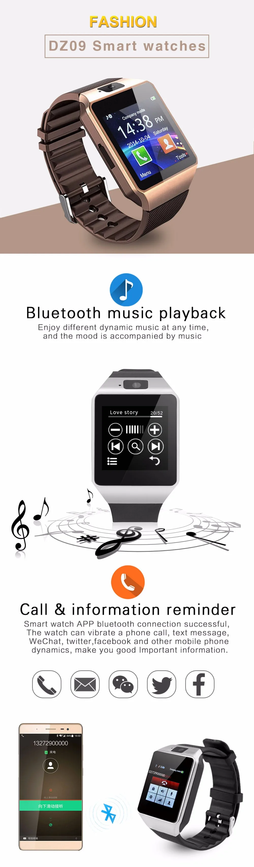 Bluetooth Смарт часы DZ09 Reloj Smartwatch Relogios TF SIM Камера для IOS iPhone samsung huawei Xiaomi Android телефон PK X6 Z60