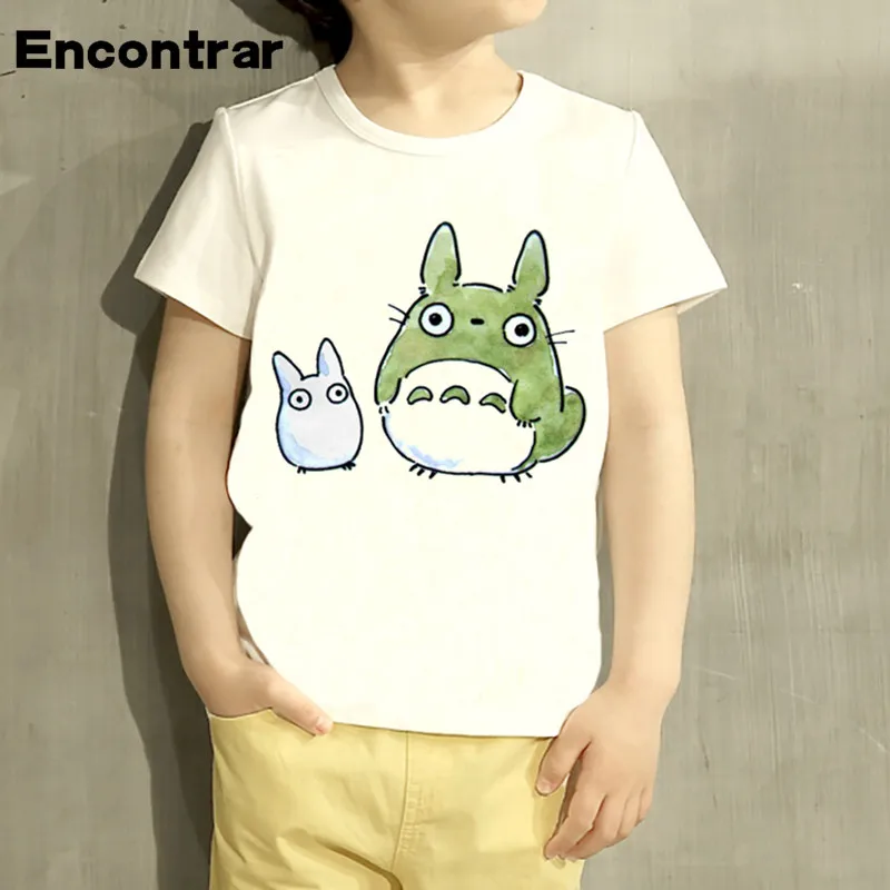 Anime My Neighbor Totoro Cartoon Design Baby Boys/Girl T Shirt Kids Funny Short Sleeve Tops Children Cute T-Shirt HKP2207 | Детская