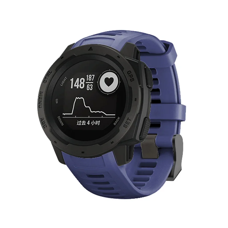 Dark Blue 22 мм спортивные часы силиконовый браслет ремешок для Garmin Instinct SD998 - Цвет: Dark Blue