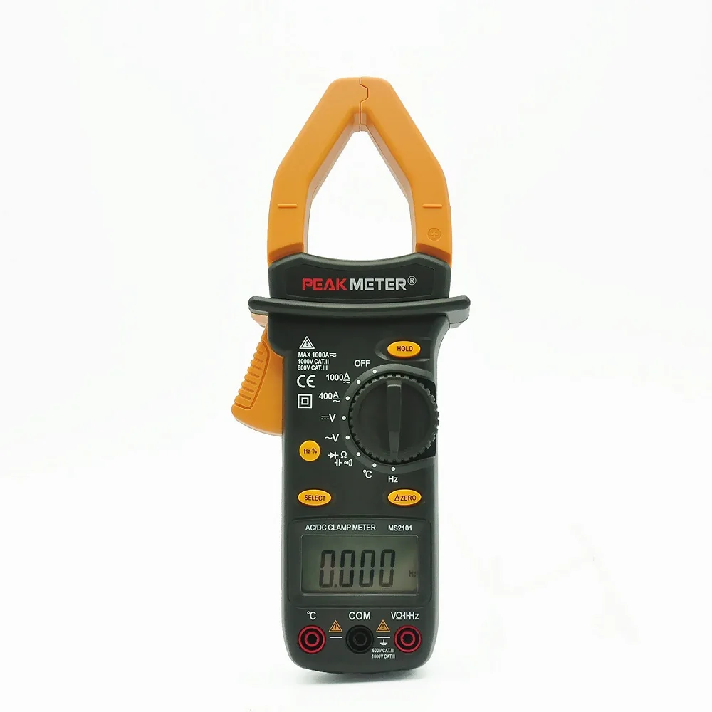 Официальный PEAKMETER PM2101 Авто Диапазон Цифровой AC DC ток Частота Клещи для измерения