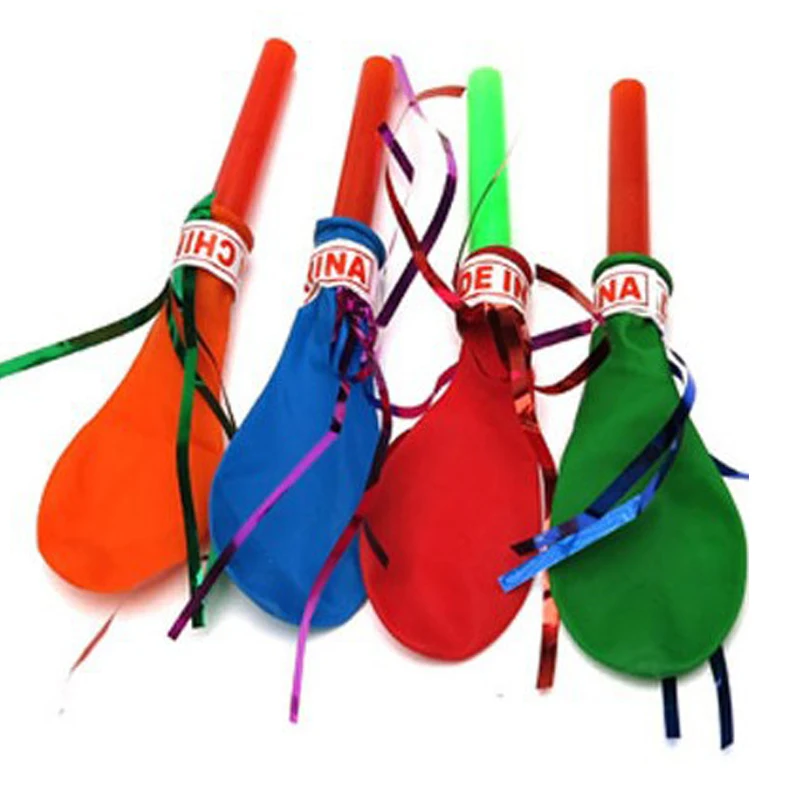 

50 pcs/lot whistle balloon Watkins whistles horn called inverted balloon toys birthday party decorations kids supplies