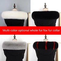 2020 winter new real super fox fur collar hat multicolor down coat collar