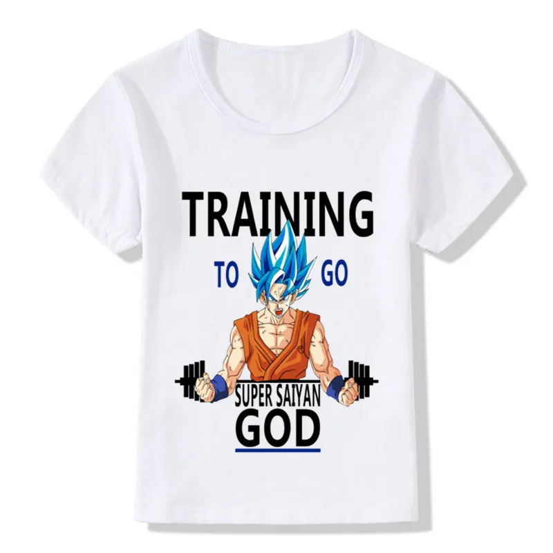 Летние детские короткий рукав футболки для мальчиков Dragon Ball мило Goku топы Модные с
