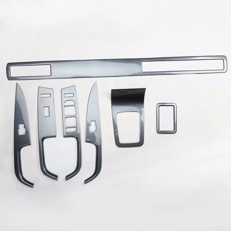 All 7pcs TOMEFON ABS углеродное волокно краска для Volvo S80 2009 до 2011 интерьер спереди вентиляционное отверстие переключения передач переключатель окна панель Стайлинг отделка - Название цвета: All 7pcs