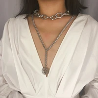 fashion gold choker collares necklace women vintage men chain long statement necklaces party gifts jewelry collier femme za 2020