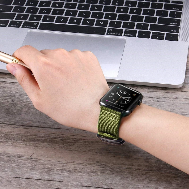 Ремешок нейлоновый для apple watch band 42 мм 38 браслет 4 44 40 iwatch series 4/3/2/1 аксессуары