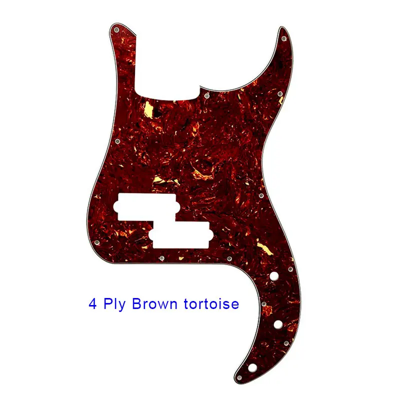 brown tortoise Pleroo гитарные части 13 отверстий накладки для Fender США/Мексика стандарт P бас Стиль гитары царапины пластины без фермы стержень отверстие - Цвет: brown tortoise