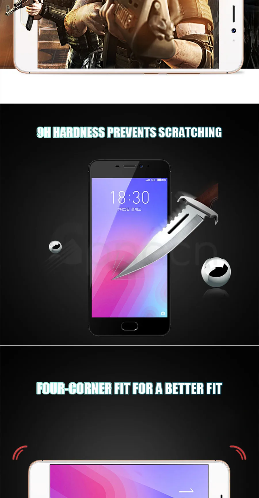 9D Protective Glass on the For Meizu M6 M5 M3 Note M5S M5C M6S M6T M3S M8 Pro 7 Plus Tempered Screen Protector Glass Film Case