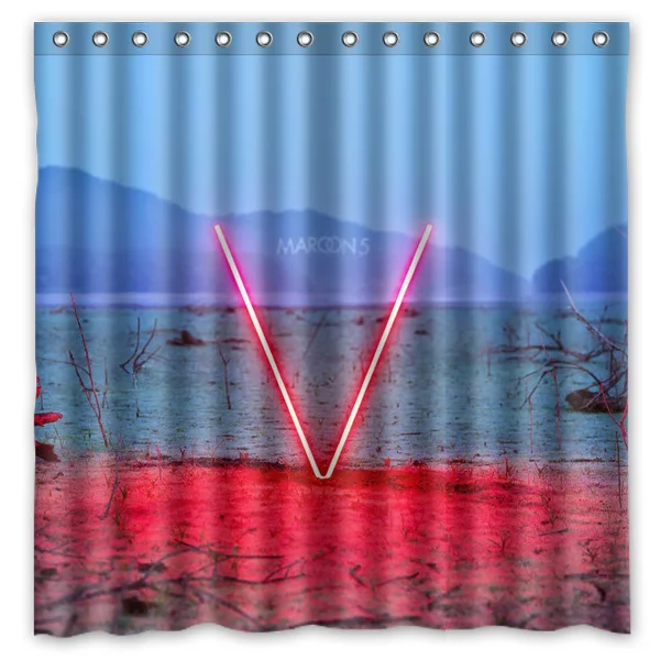 Бордовые 5 узоров креативные занавески для ванной комнаты водонепроницаемая