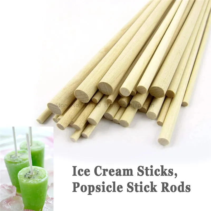 Деревянные палочки для мороженого длина 180 мм * 5 диаметр 50 шт./лот|popsicle sticks|stick