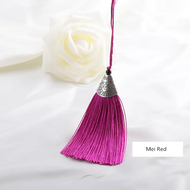Mei Red 5 шт. многоцветная декоративная подвеска из полиэстера с кисточками DIY занавес Швейные аксессуары в китайском стиле Закладка маленькая кисточка - Цвет: Mei Red