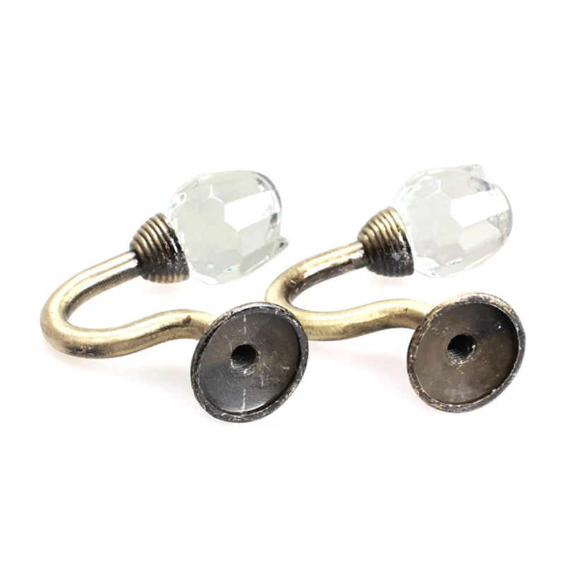 2 шт. винтажная Хрустальная настенная занавеска крючок кисточка вешалка для