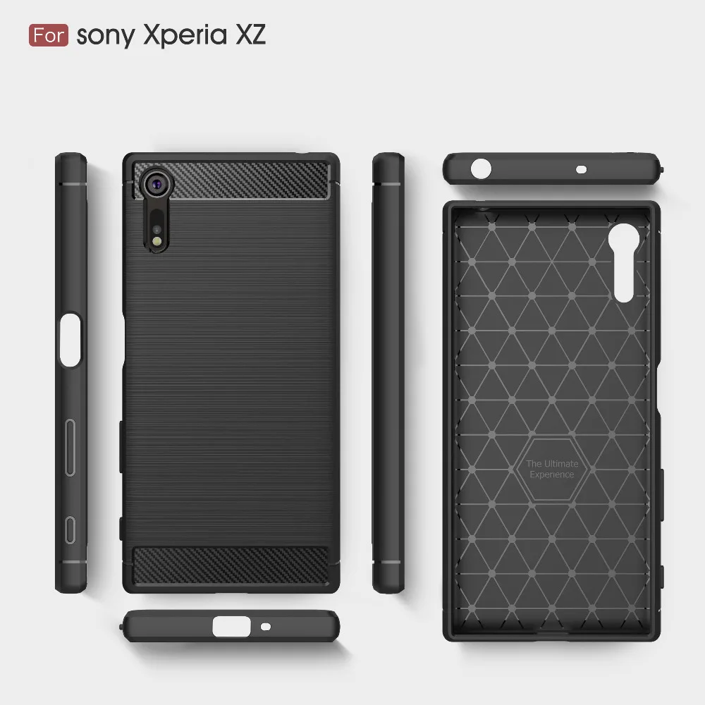 Чехол из искусственной кожи углеродного волокна для Sony Xperia XZ F8332/ XZS G8232 чехол