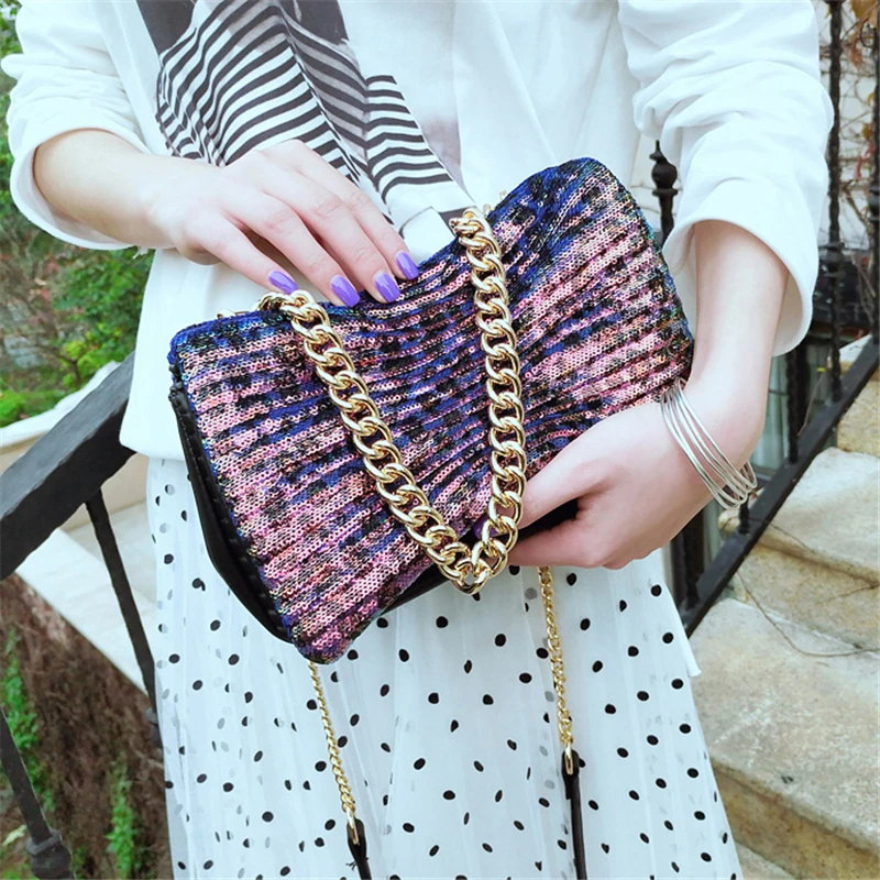 

Women Soulder Bags Totes Fashion Women Clutch Leopard Bags Green 2019 New Chain Luxury Crossbody Bag Ladies Party Handbags Purse