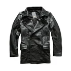 Сосредоточьтесь на деталях! Куртка мужская зимняя из яловой кожи, с большими пуговицами, A1657