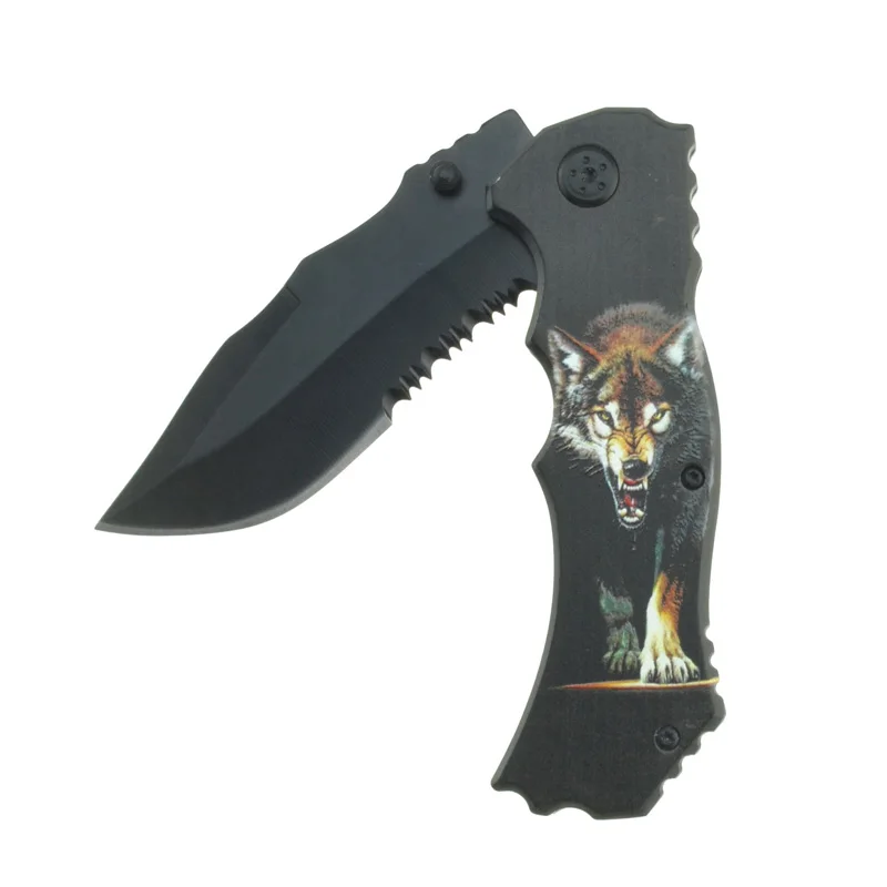 Fulman OEM острое лезвие Angry wolf складной тактический нож Карманный Кемпинг выживания 3D алюминиевая ручка охотничий нож EDC инструменты