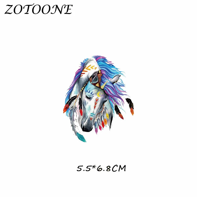 Индийская модная нашивка ZOTOONE с лошадью для одежды термотрансферные Значки