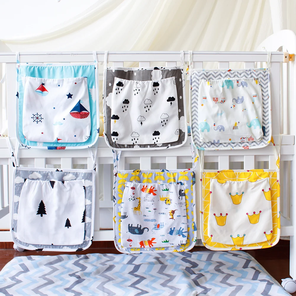 Naheber хлопковая детская кроватка органайзер для детской коляски сумка хранения