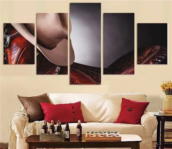 Hd с седло кожаная шляпа живопись на холсте Декор печать плакат картина холст