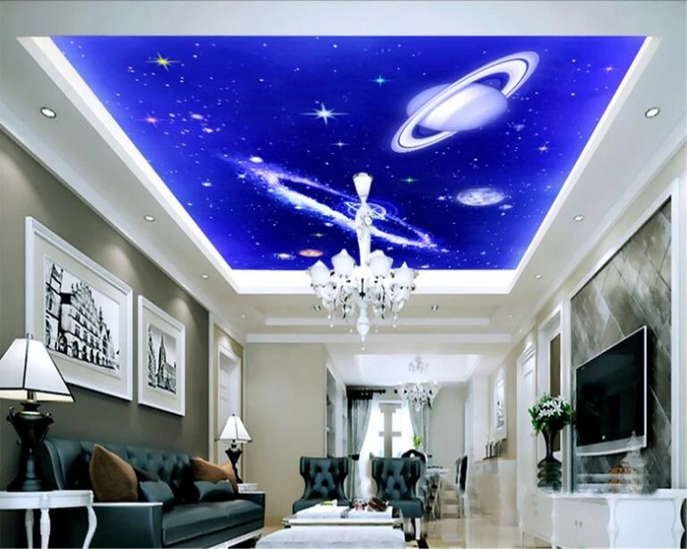 

beibehang High quality fashion personality wallpaper HD fantasy interstellar zenith murals ceiling wall papel de parede tapety