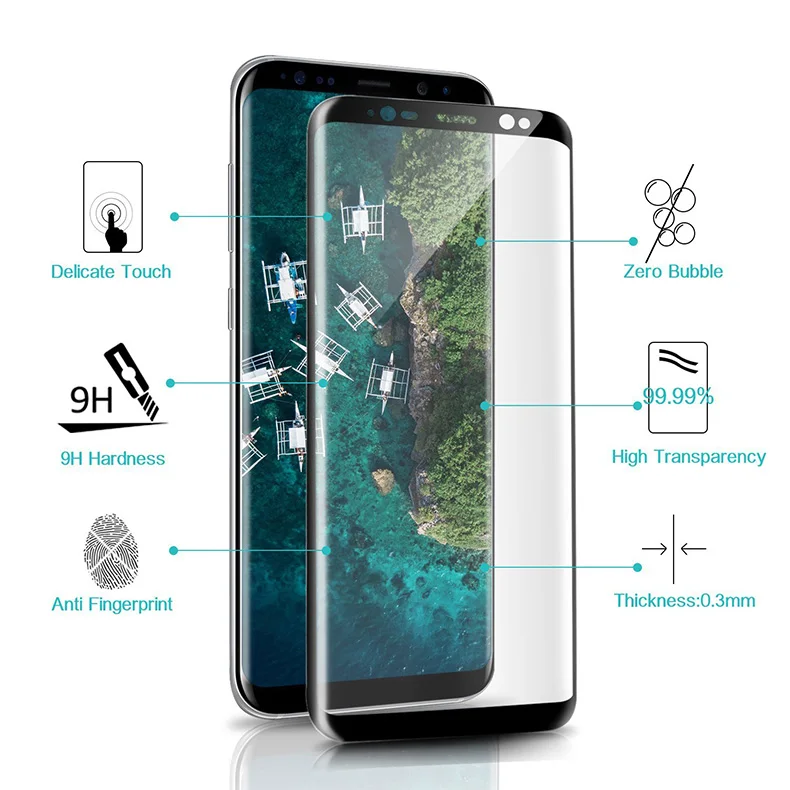 4D изогнутое полное покрытие Закаленное стекло пленка для samsung note 8 9 S8 S9 plus стекло для Galaxy note 10 pro s7 s10 5g защита экрана