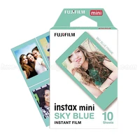 genuine fujifilm instax mini 9 film sky blue 10pcs for fuji instax mini 8 9 50s 7s 90 25 share sp 1 sp 2 instant photo camera