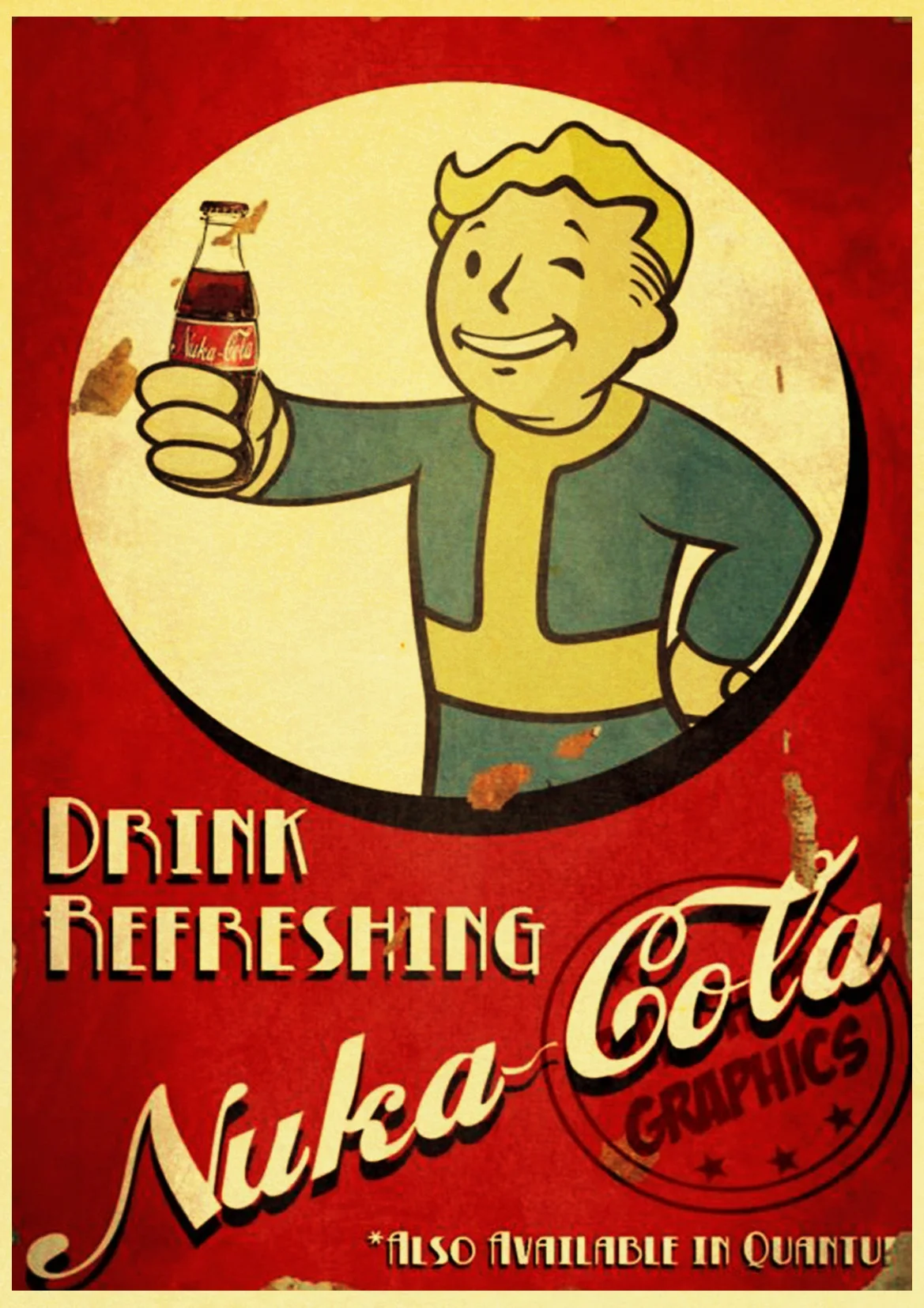 E052 Fallout 234 Nuka Cola винтажный бумажный плакат настенная живопись украшение дома 42X30 см 30X21 см - Цвет: E052