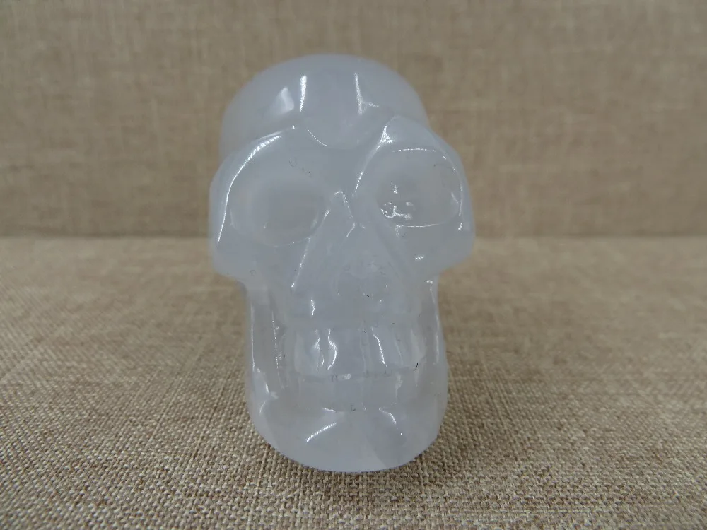 Натуральный нефритовый кварцевый кристалл череп T1243 | Дом и сад
