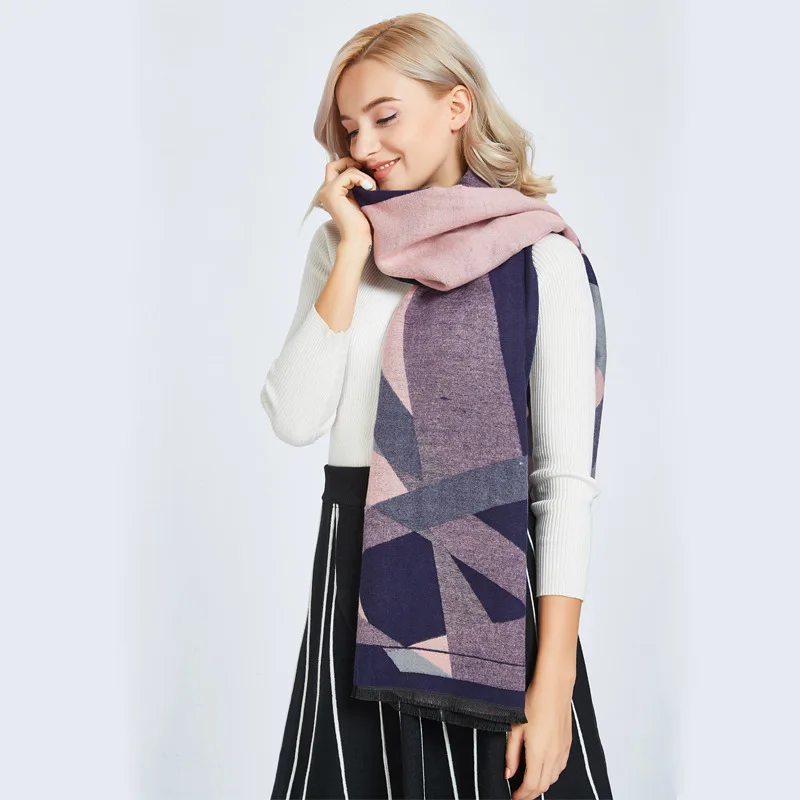 Рождественский 2018 зимний треугольный шарф для женщин брендовый дизайнерский